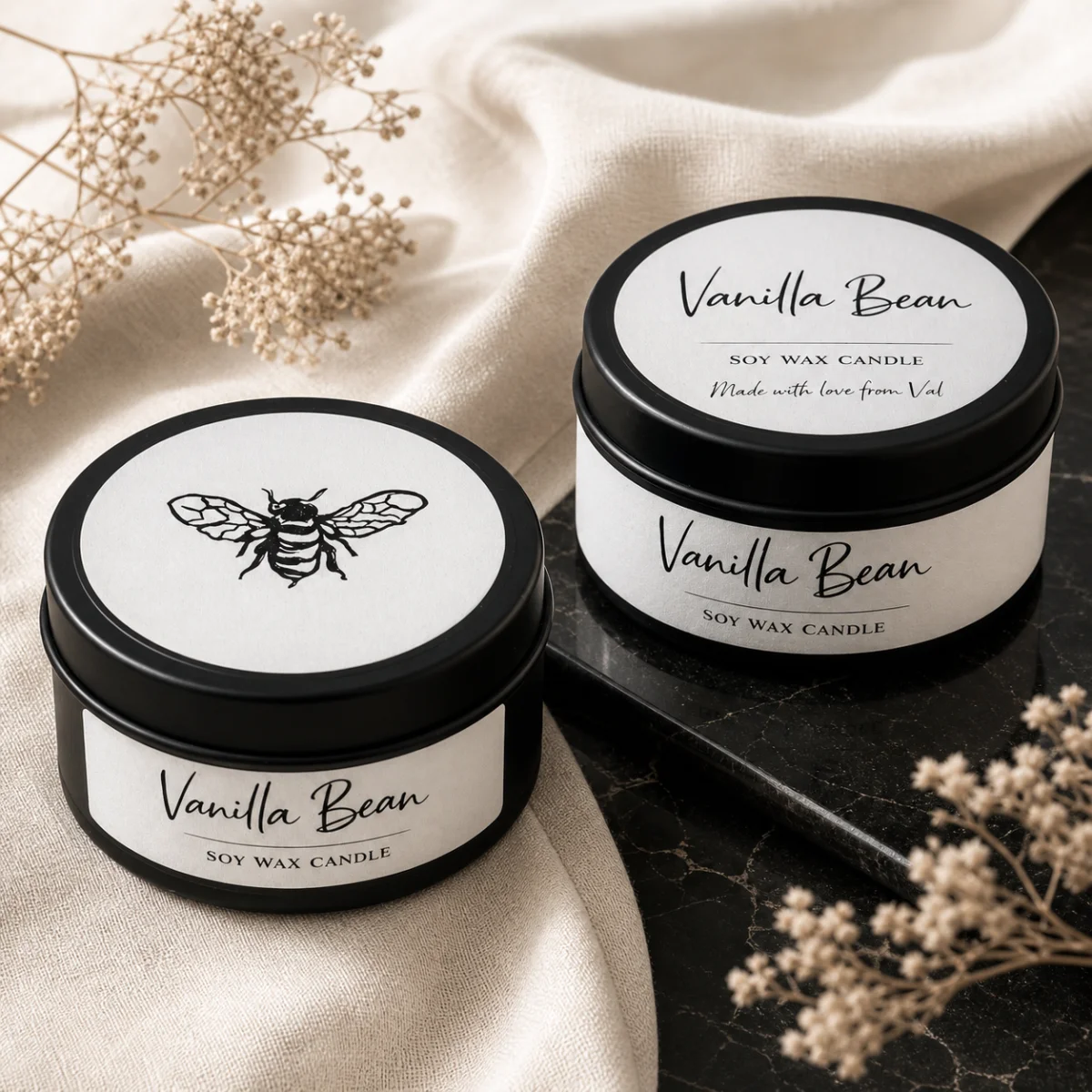 Vanilla Bean Soy Wax Tins
